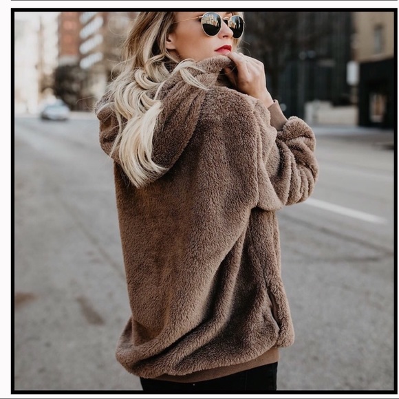 Half—Zip Faux Fur Pullover - Picture 2 of 7